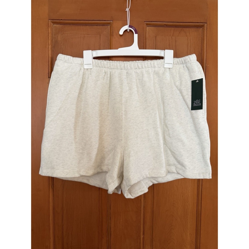 Women's Wild Fable Fleece Heather Gray Lounge Shorts Pajama Short Size XXL NWT